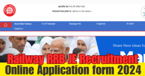 Railway RRB JE Online Form 2024