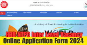 RRB NTPC Inter Level Recruitment 2024