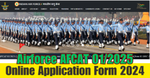 Airforce AFCAT 01 2025 Online Form