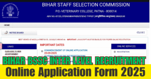 Bihar BSSC Inter Level Recruitment 2025